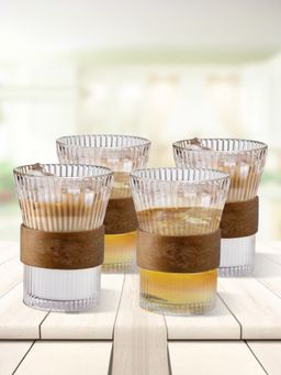 The Better Home - Glass Tea and Coffee Mugs 280ml Transparent (Pack of 4)