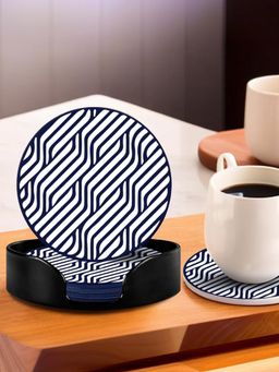 Ekhasa - Silicone Coffee Tea Coasters with Holder (Pack of 6)