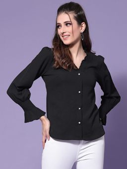 KASSUALLY - Black Solid Top