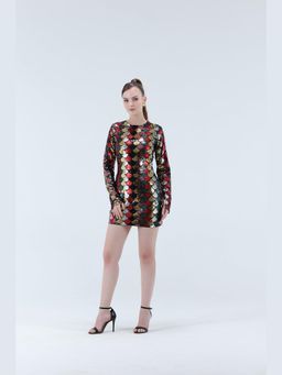 XAYA - Luce Multi Coloured Shell Mini Dress