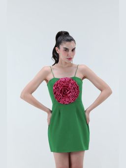 XAYA - Sylvie Green Floss Mini Dress