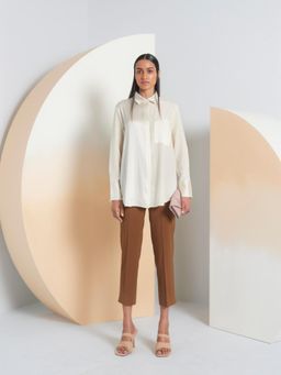 Perona - Silk Blend Women Off White Shirt