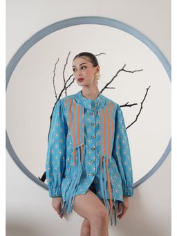 SURABHI ARYA - Blue Cotton Full Sleeves Shirt