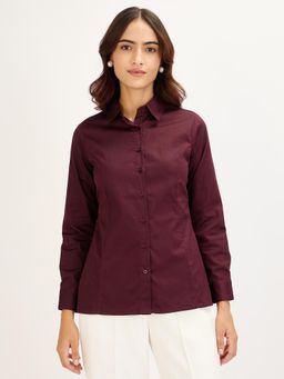 SALT Attire - Perfect Princess Seam Contrast Detail Shirt