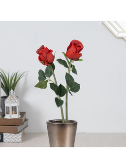 HomeTown - Faux Rose Flower in Red Color