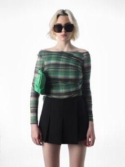 ONLY - Women Green Checks Top