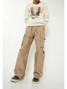 max - Boys Solid Cargo Trouser - Brown