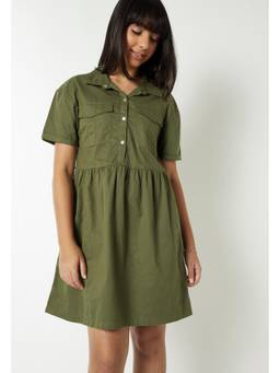 max - Girls Solid A-line Dress - Green