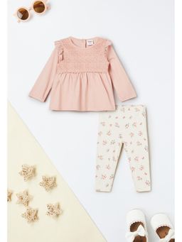 max - Girls Lace Leggings Set - Pink