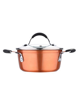 Bergner - Infinity Chefs Forged Aluminium Non Stick Casserole With Lid, 24 cm, Induction Base, Copper