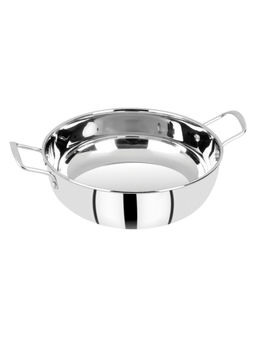 Bergner - Essential Stainless Steel Kadhai, 24 cm, Induction Base, Silver