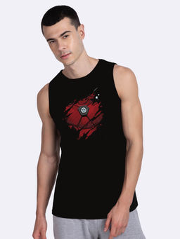 Bewakoof - Official Marvel Men's Black Iron Man of War Graphic Printed Vest