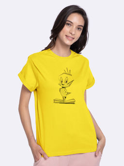 Bewakoof - Tweety Origami Boyfriend T-Shirts (LTL)
