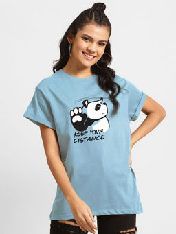 Bewakoof - Stay Away Panda Boyfriend T-Shirts