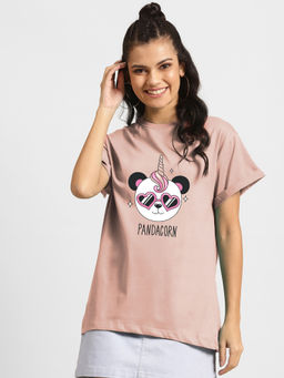 Bewakoof - Panda corn Boyfriend T-Shirts