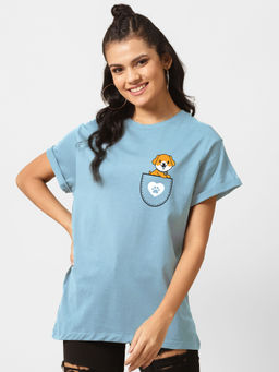 Bewakoof - Dog Paw Pocket Boyfriend T-Shirts