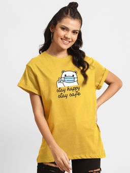 Bewakoof - Safe Bear Boyfriend T-Shirts