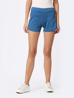 Bewakoof - Women's Digi Teal Women's Side Panel Shorts