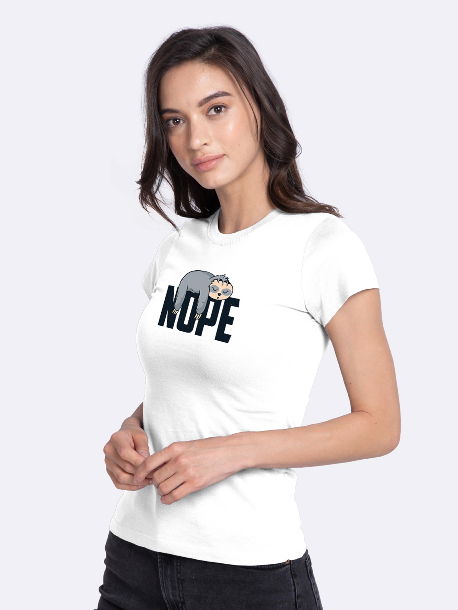 Bewakoof Nope Lazy Half Sleeve Printed 