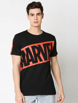 Bewakoof - Marvel Logo Half Sleeve T-Shirt
