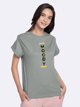 Bewakoof - Moody Boyfriend T-Shirts Meteor Grey