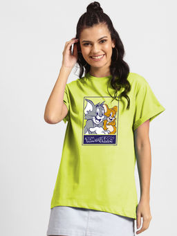Bewakoof - Classic Tom & Jerry Boyfriend T-Shirts Neo Mint (TJL)