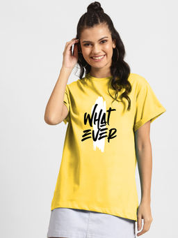 Bewakoof - Brush Stroke Whatever Boyfriend T-Shirts