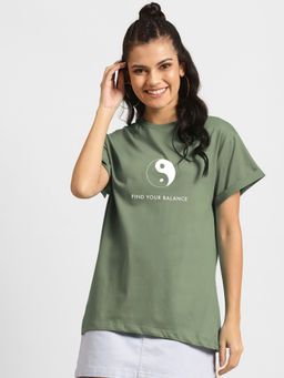 Bewakoof - Find Your Balance Boyfriend T-Shirts