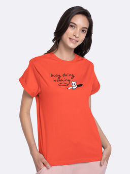 Bewakoof - Busy Doing Nothing Boyfriend T-Shirts