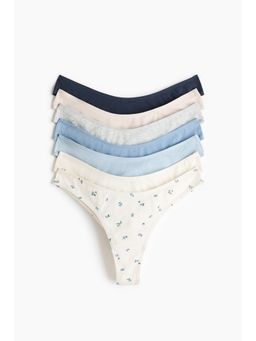 H&M - Women White 7-Pack Cotton Brazilian Briefs