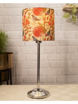 Homesake - Chrome 13" Metal Table Lamp Birds Shade