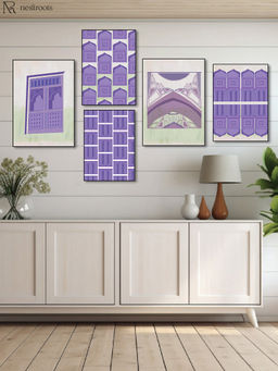 Nestroots - Islamic Tomb Wall Painting Canvas (Pack of 5)
