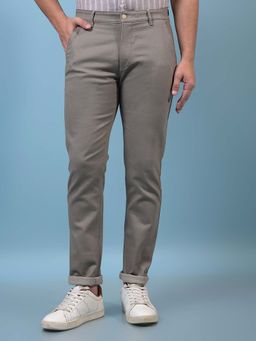 CRIMSOUNE CLUB - Men's Grey Printed Trousers