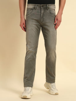 Cantabil - Men Olive Green Straight Fit Casual Jeans
