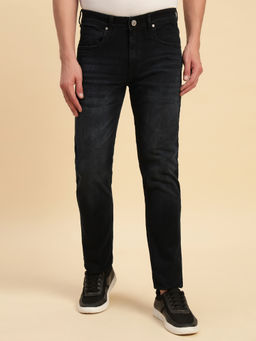Cantabil - Men Carbon Blue Slim Fit Casual Jeans