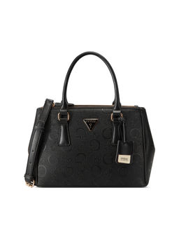 Guess - Black Textured Grimball Satchel Bag