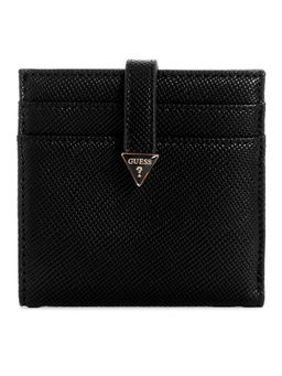 Guess - Black Textured Laurel Tab Card Case