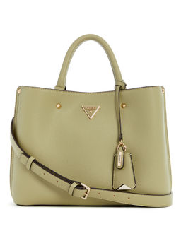 Guess - Sage Green Solid Meridian Girlfriend Satchel Bag