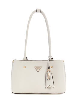 Guess - Off White Solid Meridian Shoulder Bag