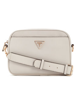 Guess - Off White Solid Meridian Sling Bag