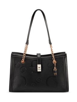 Guess - Black Textured Pinetop Hand Bag