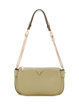 Guess - Sage Green Solid Fedora Shoulder Bag