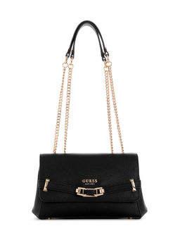 Guess - Black Solid Sylvie Convertible Sling Bag