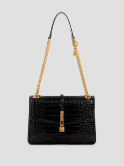 Guess - Black Textured James Convertible Sling Bag