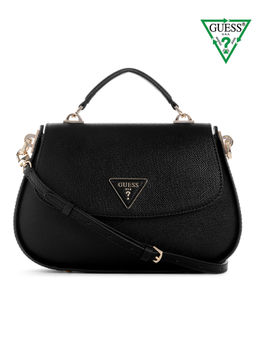Guess - Black Textured Eco Jazlynn Top Sling Bag
