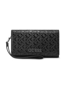 Guess - Black Printed Abbas Phone Organizer Wallet