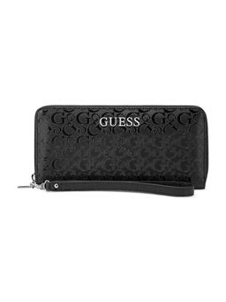 Guess - Black Printed Abbas Zip Around Wallet