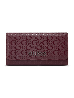 Guess - Merlot Red Printed Abbas Slim Long Wallet