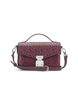 Guess - Merlot Red Printed Elaina Sling Bag