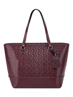 Guess - Merlot Wine Printed Haddington Carryall Tote Bag